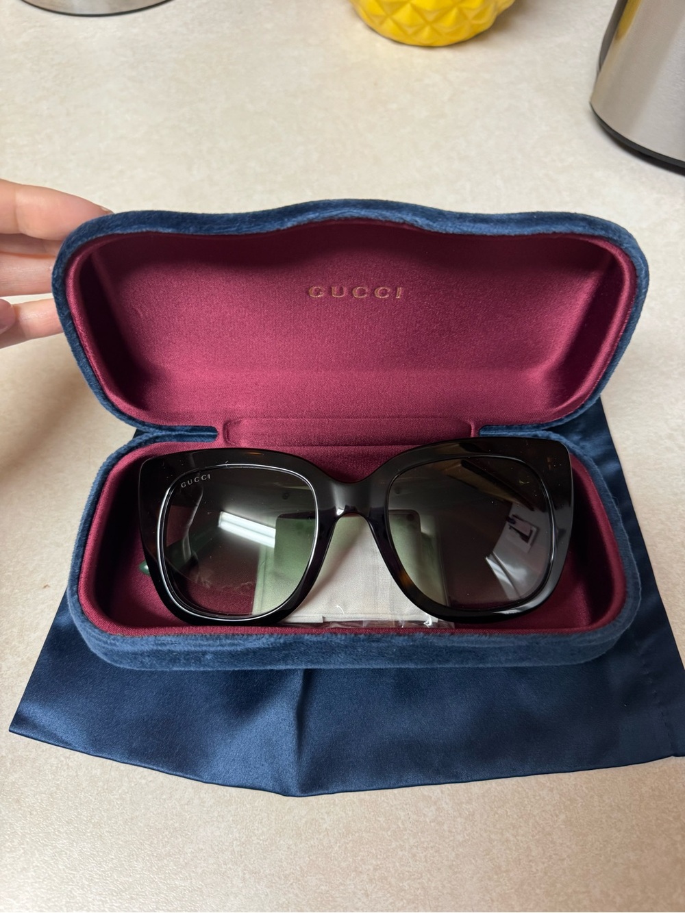 Gucci Oversized Cat-Eye Sunglasses